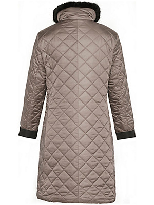 Basler - Reversible quilted coat - black/taupe