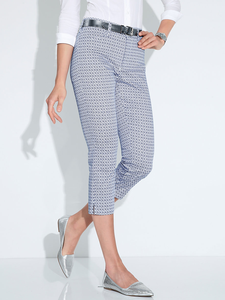 NYDJ - Capri pants - navy/white
