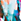 pink/turquoise